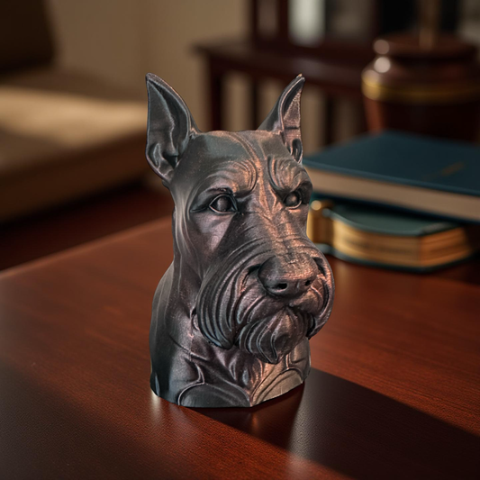 Giant Schnauzer Dog Bust