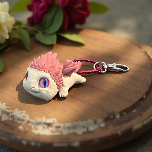Baby Cherry Blossom Dragon Keychain