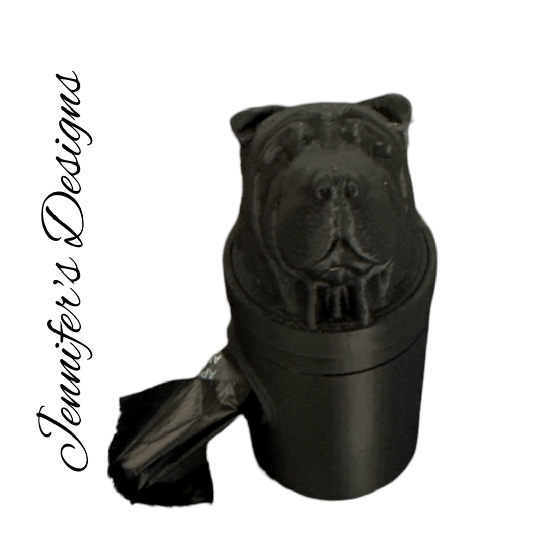 Shar-Pei Bag Dispenser Black