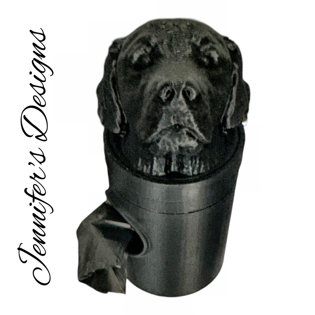 Golden Retriever Bag Dispenser Black