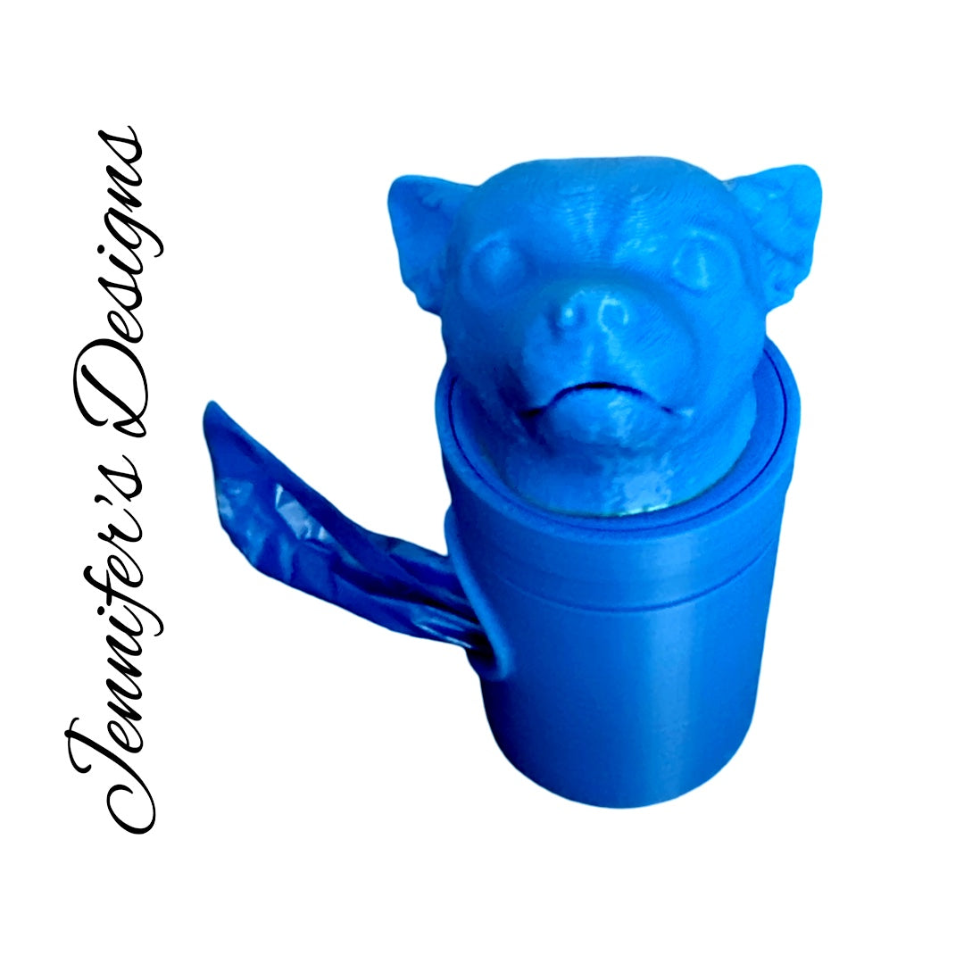 Chihuahua Bag Dispenser Blue