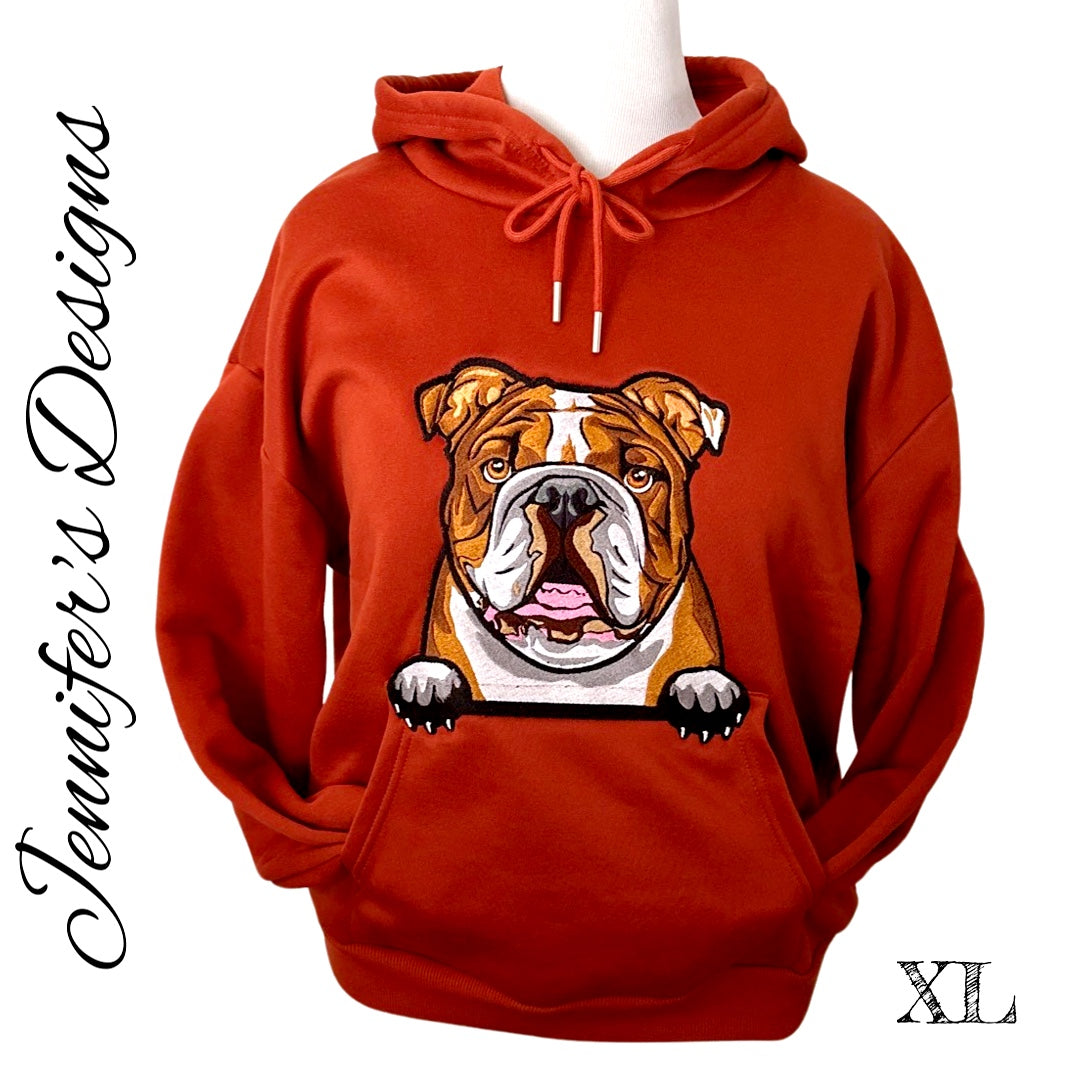 Bulldog Embroidered Hoodie