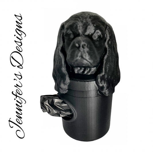 Cocker Spaniel Bag Dispenser Black