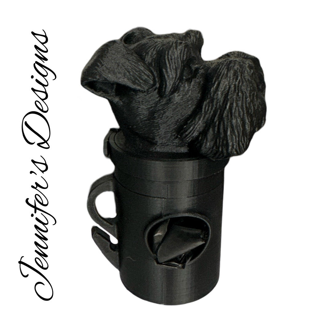 Schnauzer Bag Dispenser Black