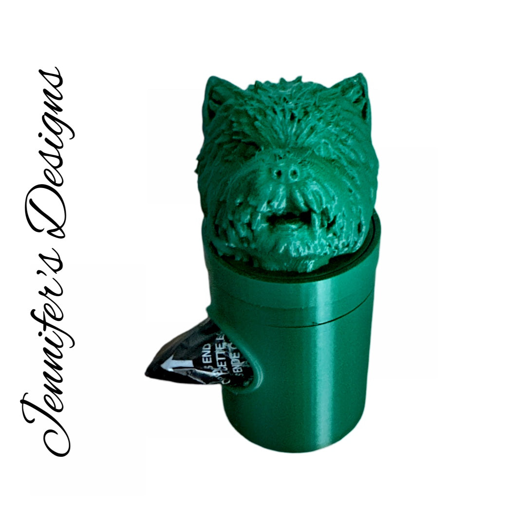 Cairn Terrier Bag Dispenser Green