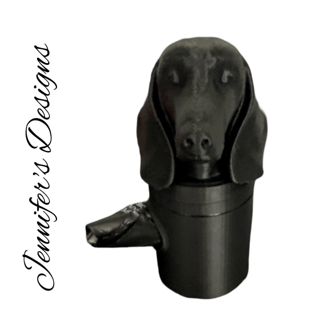 Dachshund Bag Dispenser Black