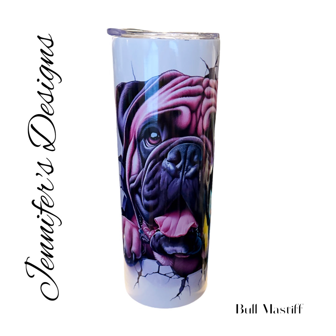 Bull Mastiff 20 oz.  Tumbler￼