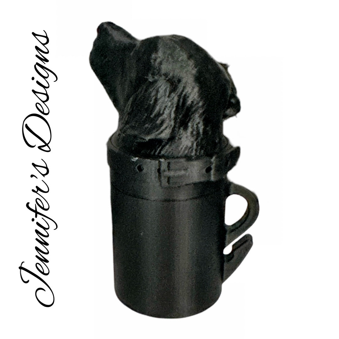 Golden Retriever Bag Dispenser Black