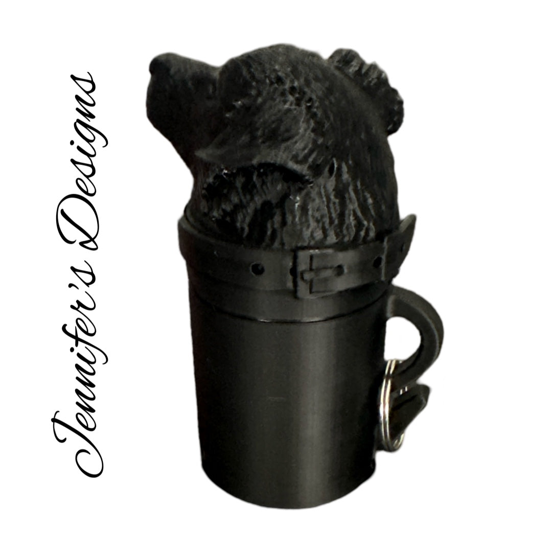 Australian Shepherd Bag Dispenser Black