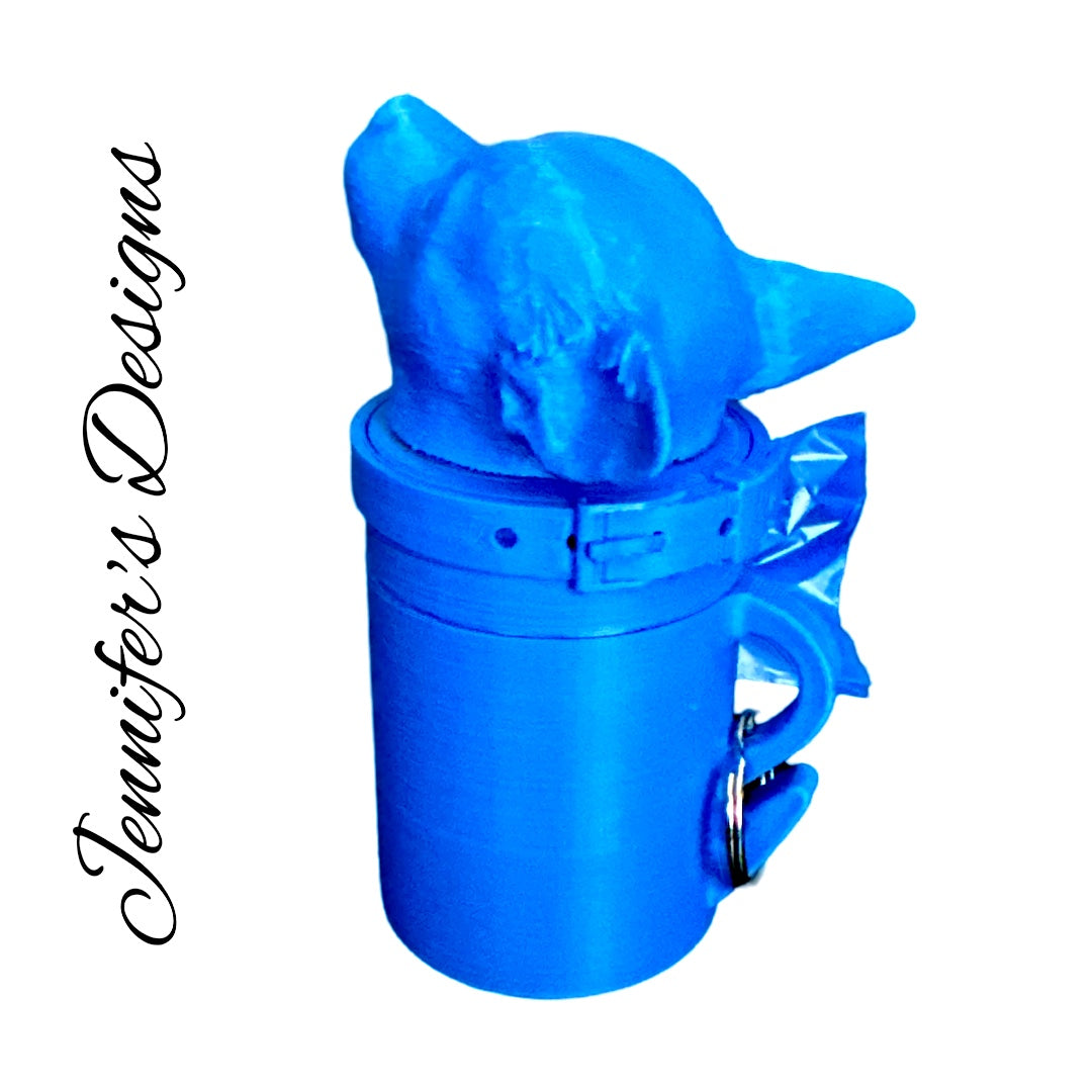 Chihuahua Bag Dispenser Blue