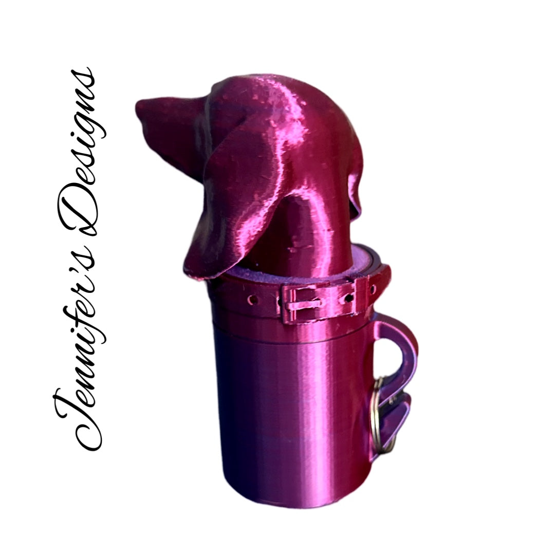 Dachshund Bag Dispenser Blue/Purple