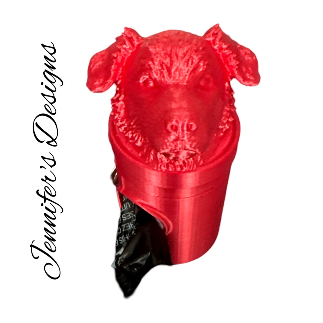 Australian Shepherd Bag Dispenser Red