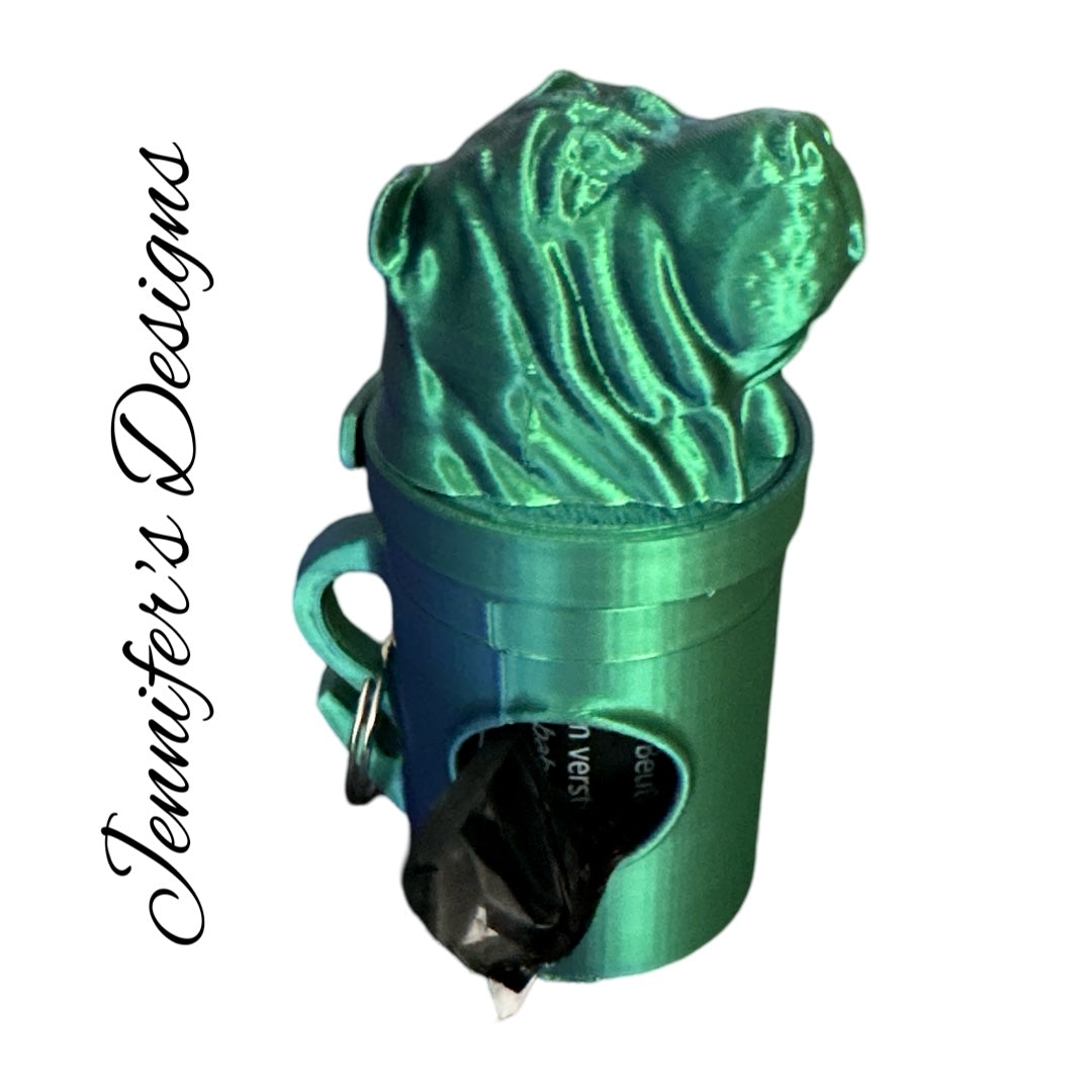 Shar-Pei Bag Dispenser Green