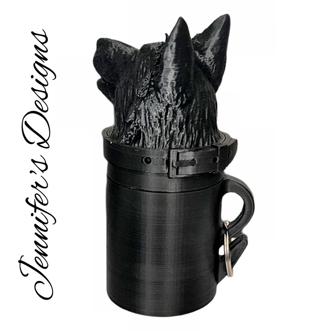 German Shepherd Bag Dispenser Black