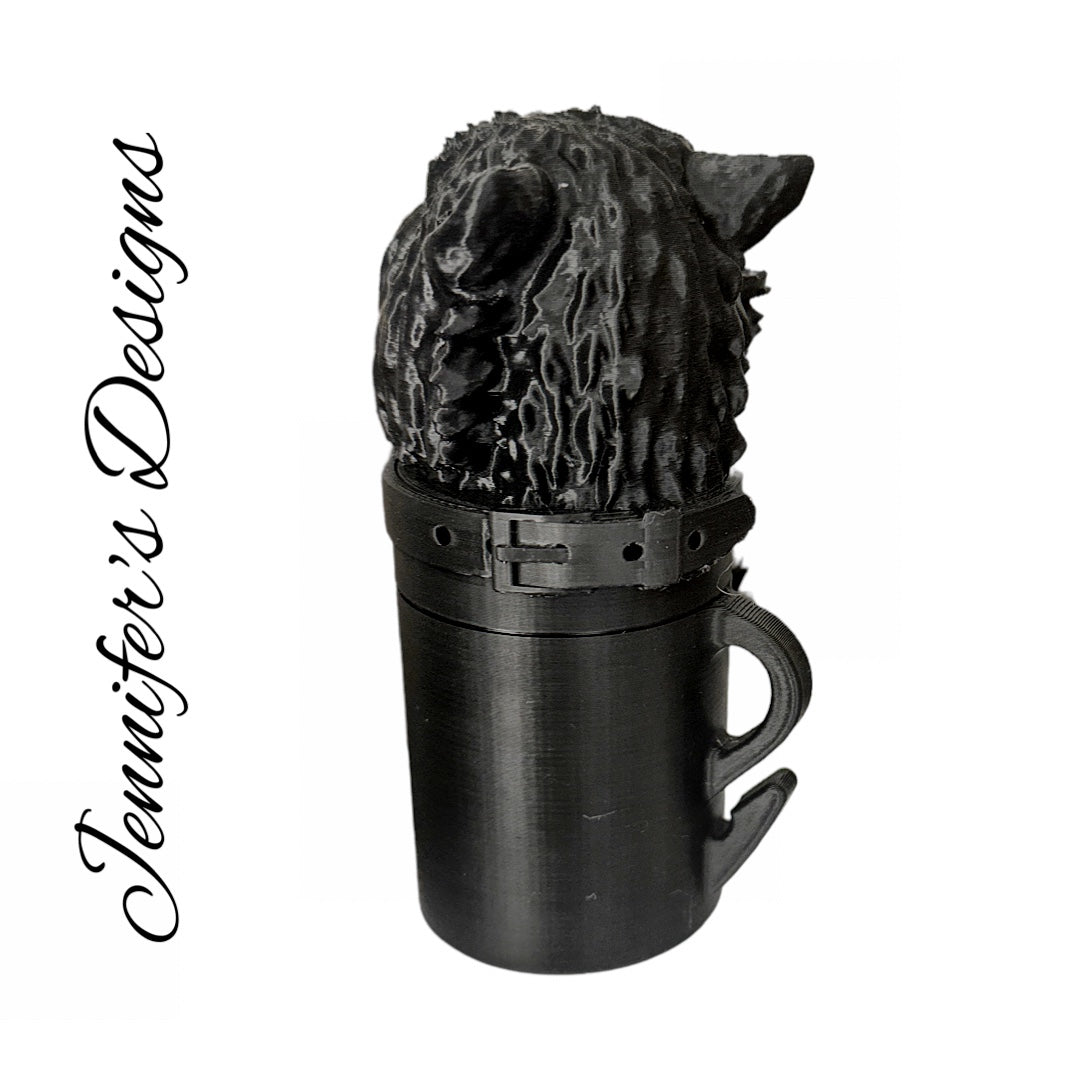 Yorkie Bag Dispenser Black