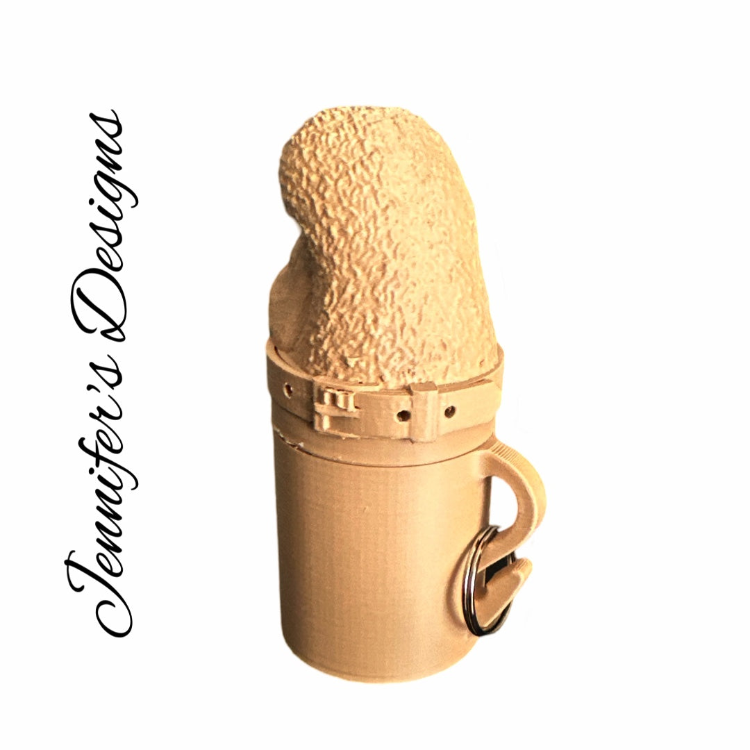 Poodle Bag Holder Tan