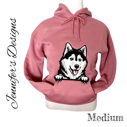 Husky Embroidered Hoodie