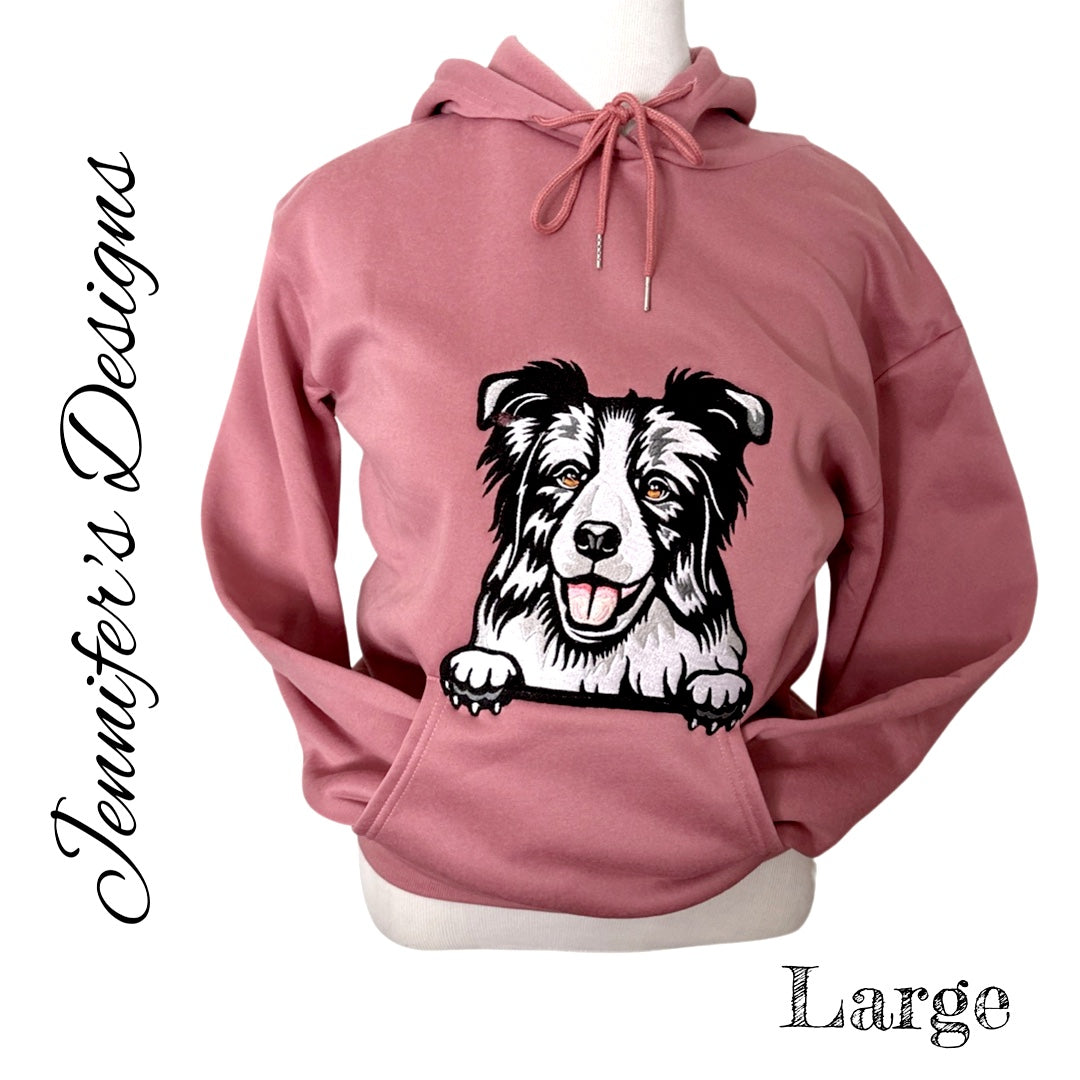 Border Collie Embroidered Hoodie