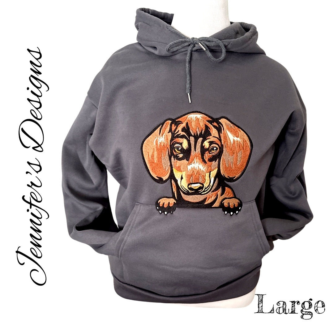 Dachshund Embroidered Hoodie