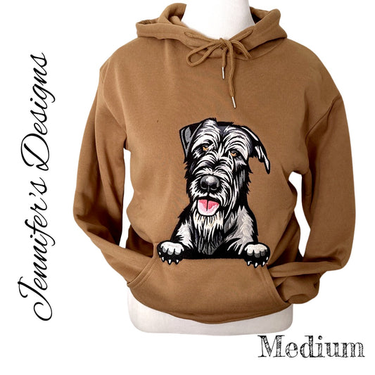 Irish Wolfhound Embroidered Hoodie