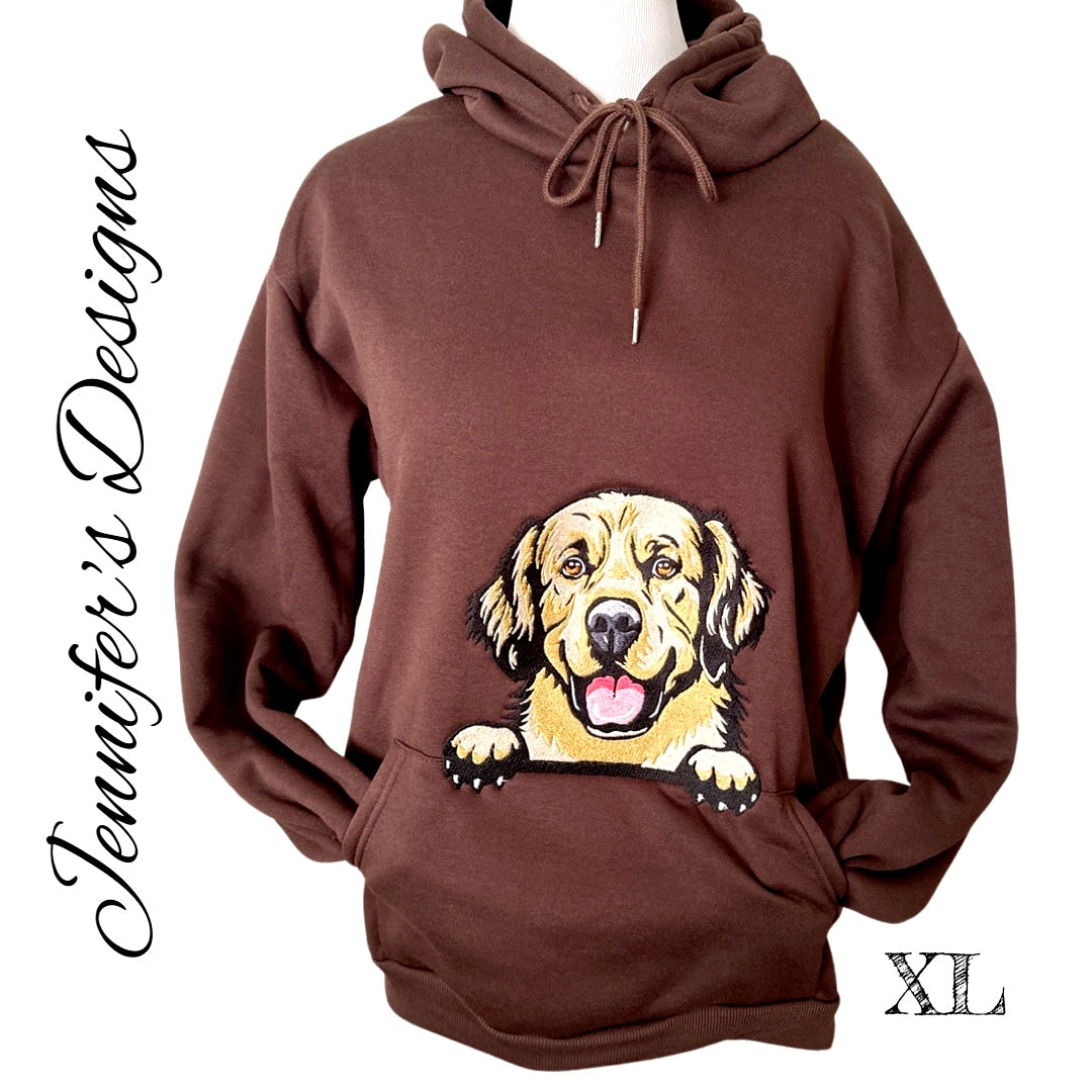 Golden Retriever Embroidered Hoodie