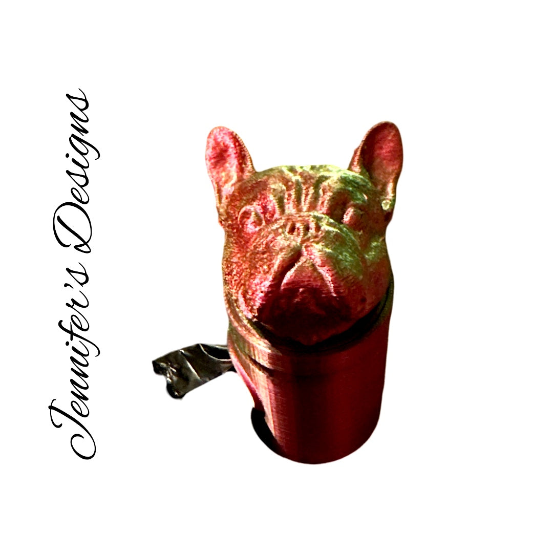 French Bulldog Bag Holder Red/Green