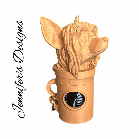 Chinese Crested Bag Holder Tan