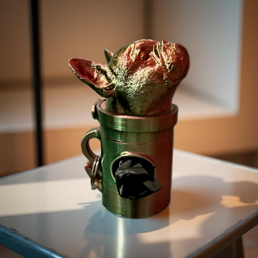 French Bulldog Bag Holder Red/Green