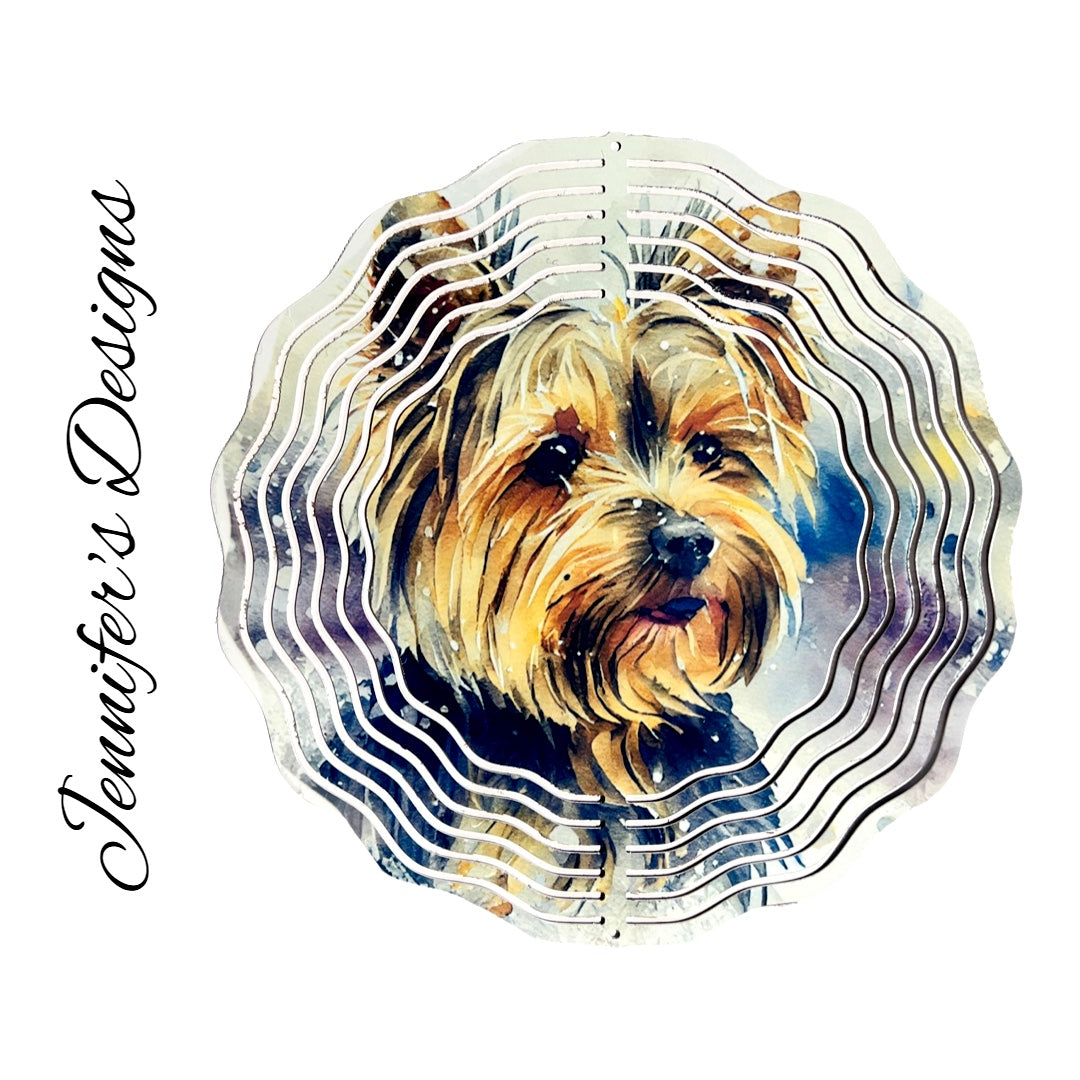 Yorkie Wind Spinner