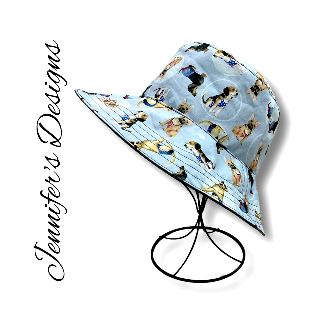 Dogs In Blue "Bonnie" Bucket Hat