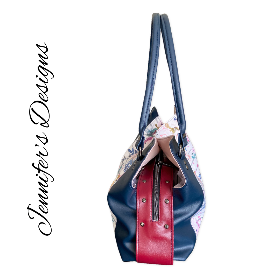 Blue Floral “Sadie” Bag