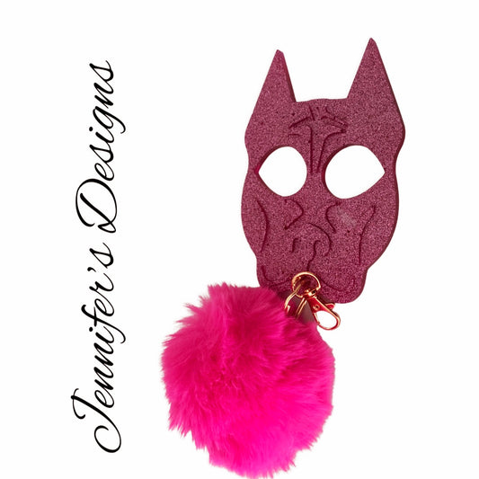 Dog Self Defense Keychain Pink