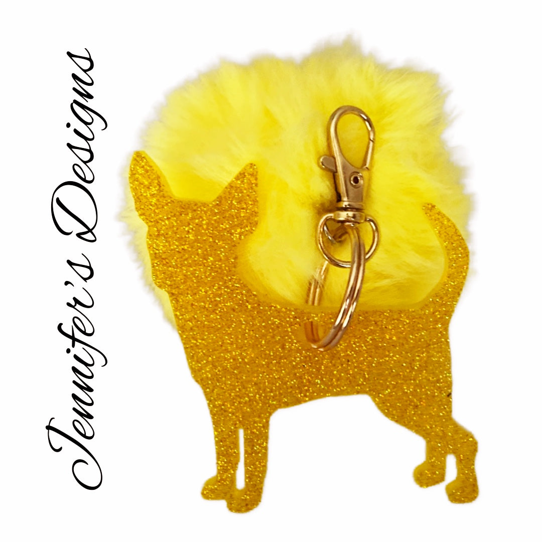 Chihuahua Keychain Yellow