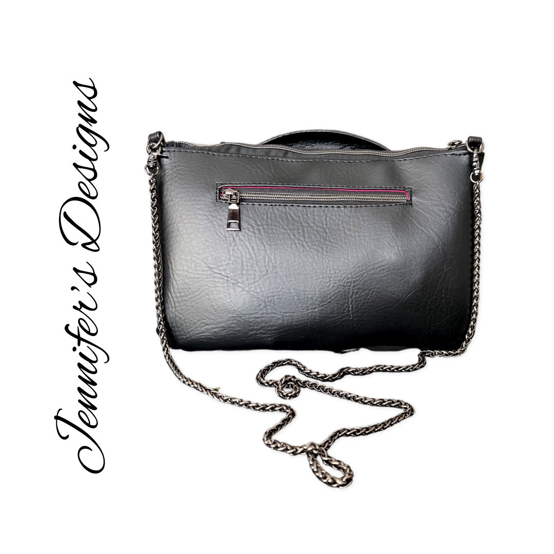 Black “Aria” Biker Clutch