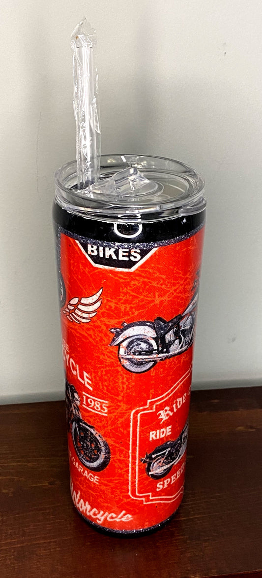 Red/Black Motorcycle Tumbler