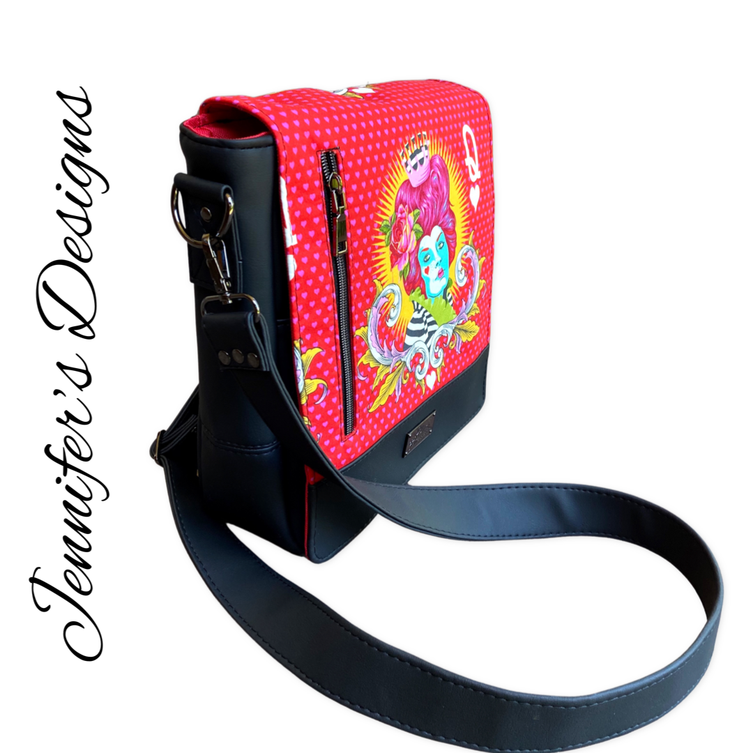 Queen of Hearts “Abby” Messenger Bag