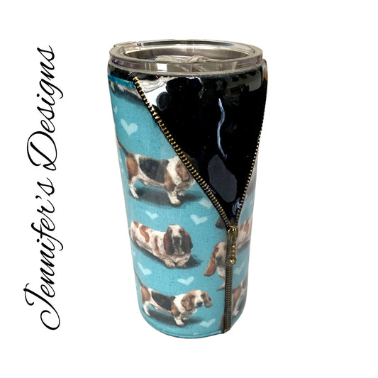 Basset Hound Zipper Tumbler