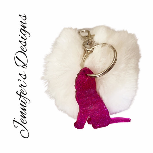 Hound Keychain Pink