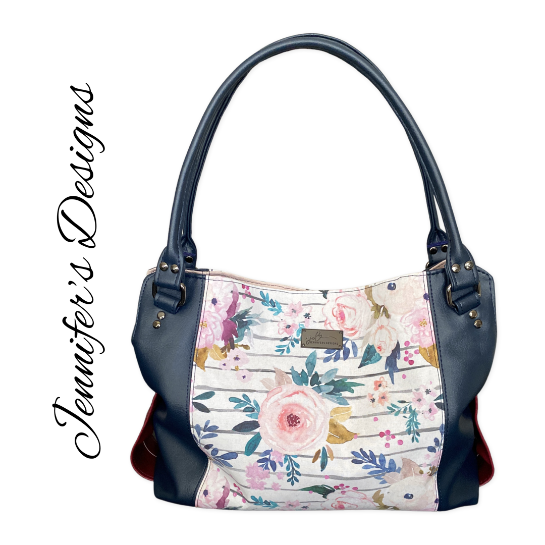 Blue Floral “Sadie” Bag