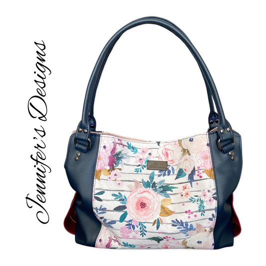 Blue Floral “Sadie” Bag