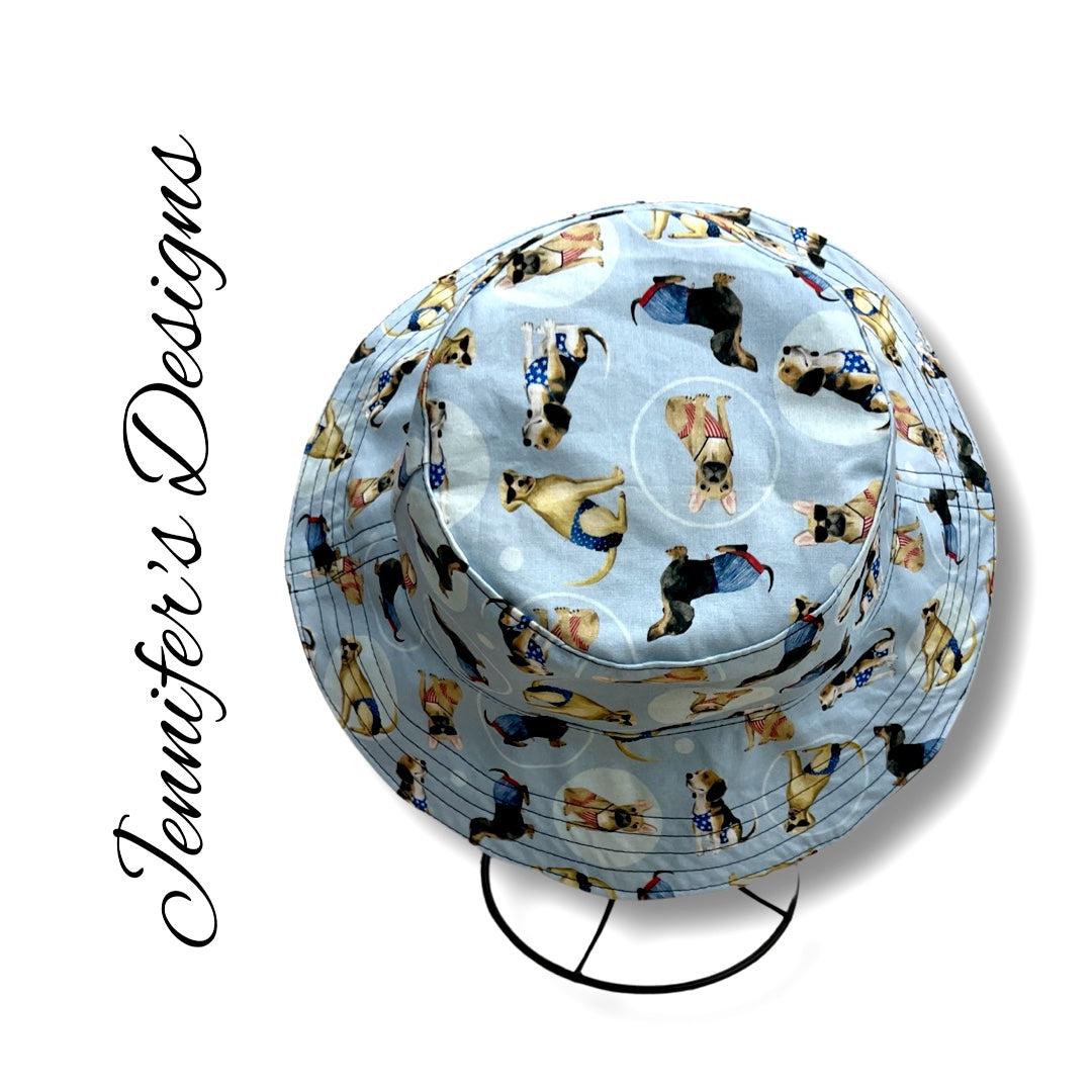 Dogs In Blue "Bonnie" Bucket Hat