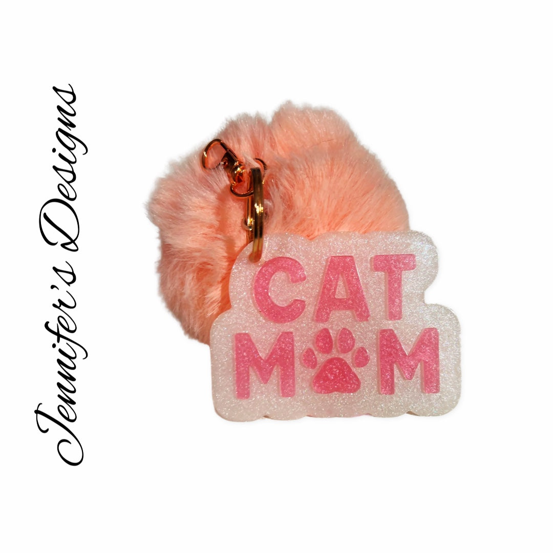 Cat Mom Keychain